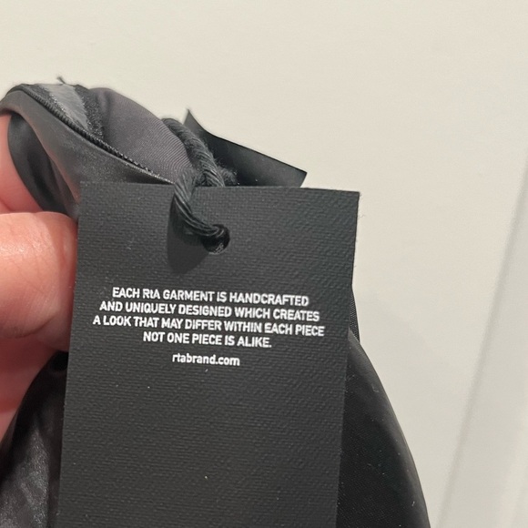 NWT RtA Eliana Strapless Top Shiny Black 4 - Picture 8 of 8